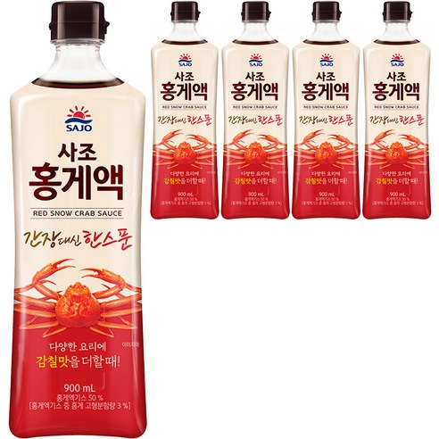 사조 홍게액, 900ml, 5개