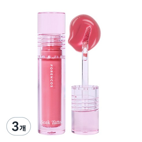 포렌코즈 속타투 틴트, 03 슈슈, 3.1ml, 3개
