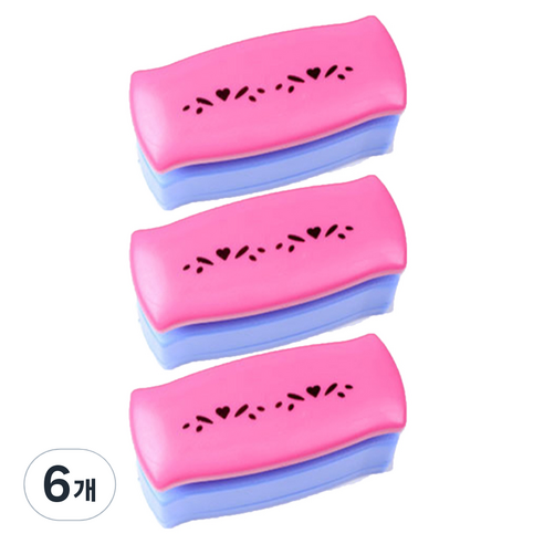 알로데 레이스 프레스 모양 펀치 4.5 cm, 6개, 12 더블하트