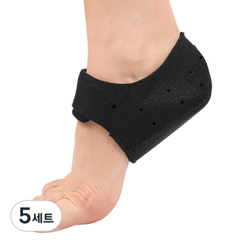 살림여왕 뒤꿈치 보호 패드 쿠션 블랙 2p 세트, 5세트