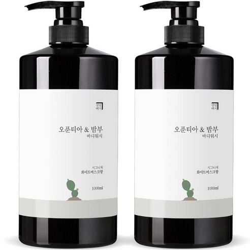 살림백서 오푼티아 앤 밤부 바디워시 화이트머스크향, 500ml, 1개