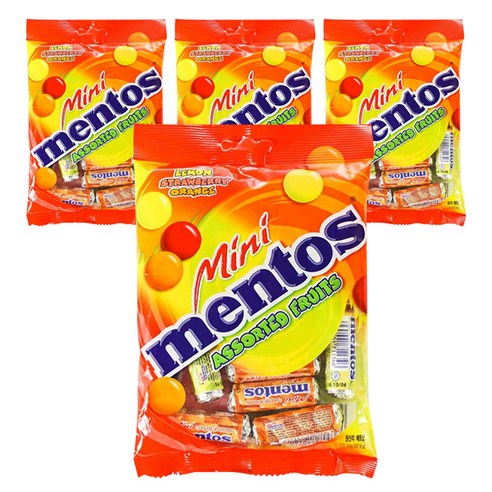 멘토스 미니 멘토스 프루티 캔디, 150g, 4개