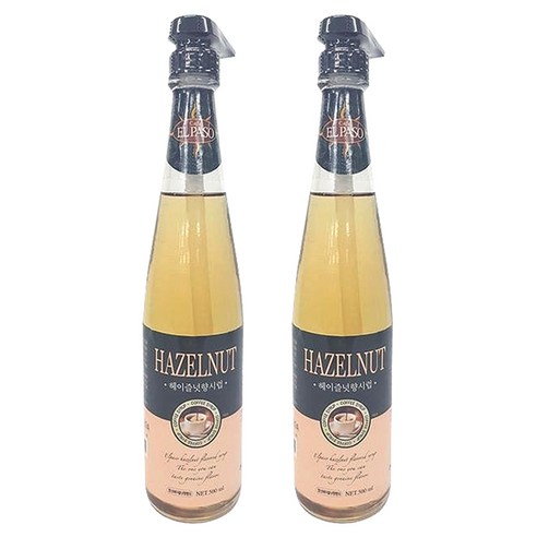 동원홈푸드 카페엘파소 헤이즐넛향 시럽, 500ml, 2개