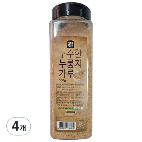 미드움애 구수한 누룽지 가루, 500g, 4개