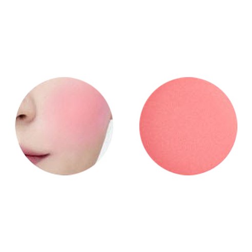 57% 할인! 더페이스샵 파스텔 쿠션 블러셔 02호 코랄핑크로 생기 넘치는 볼 완성!