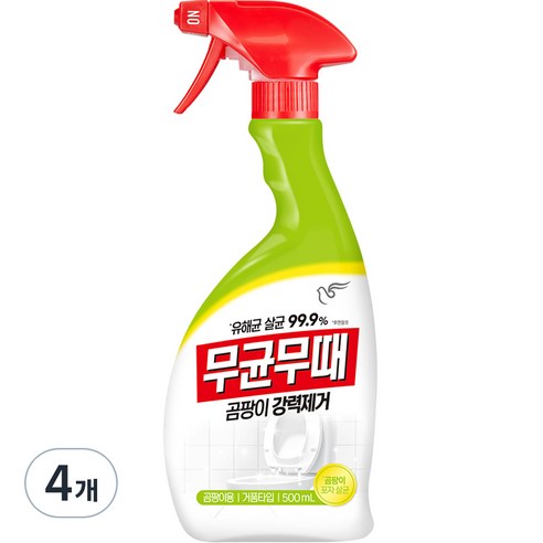 무균무때 곰팡이용 세정제, 500ml, 4개