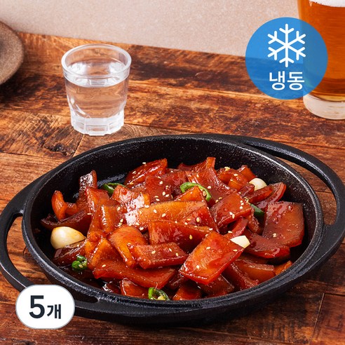에브리쿡 매콤양념 돼지 껍데기 (냉동), 300g, 5개