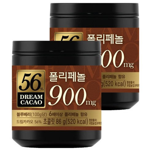롯데웰푸드 드림 카카오 56%, 2개, 86g