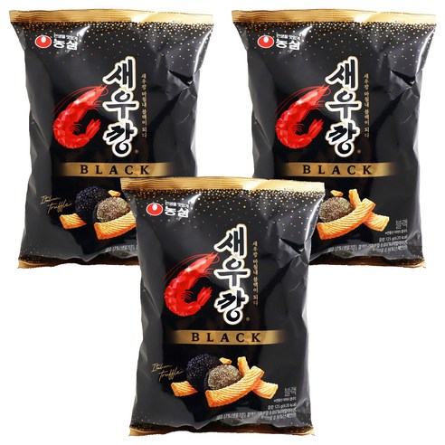 새우깡 블랙, 125g, 3개