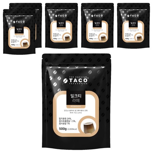 타코 밀크티라떼 분말, 500g, 1개입, 6개