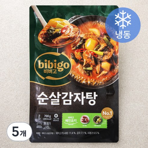 비비고 순살 감자탕 2인분 (냉동), 700g, 5개