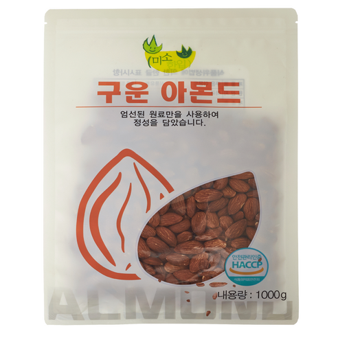 미소한입 두리식품 구운 아몬드, 2개, 1kg