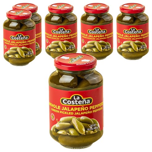 라코스테냐 홀 할라페뇨 페퍼, 440g, 6개
