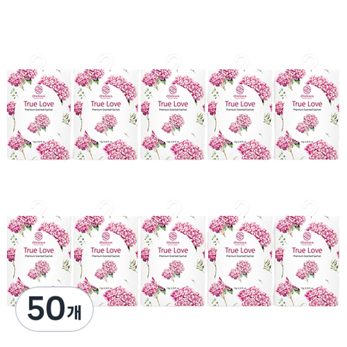 올레비엔 옷장 트루러브 종이방향제 샤쉐 본품, 20g, 50개