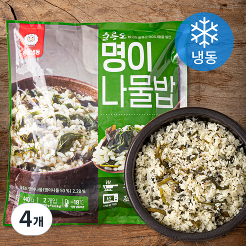 천일식품 울릉도 명이 나물밥 (냉동), 440g, 4개
