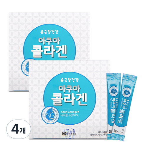 종근당건강 아쿠아 콜라겐, 120g, 4개