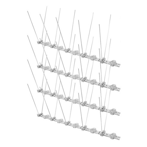 한일전기 비둘기 퇴치 버드 스파이크 25cm + V자 스테인리스 스틸 5p + 아크릴 양면테이프 25cm 세트, 4세트