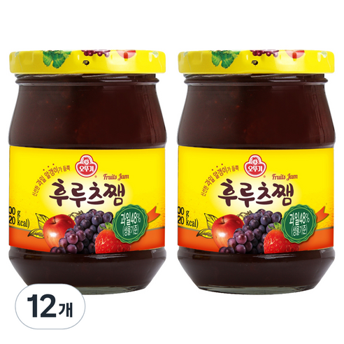 오뚜기 후르츠쨈, 300g, 12개