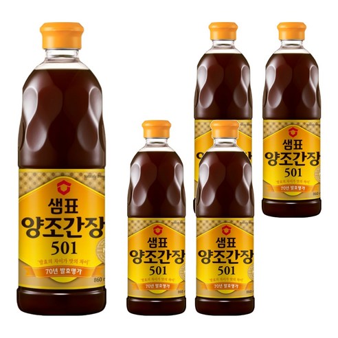 샘표 양조간장 501, 860ml, 5개