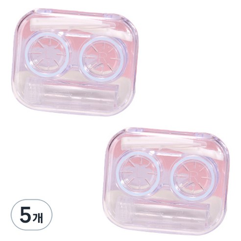 FTSY 휴대용 렌즈 케이스, 투명한 하늘빛, 10개