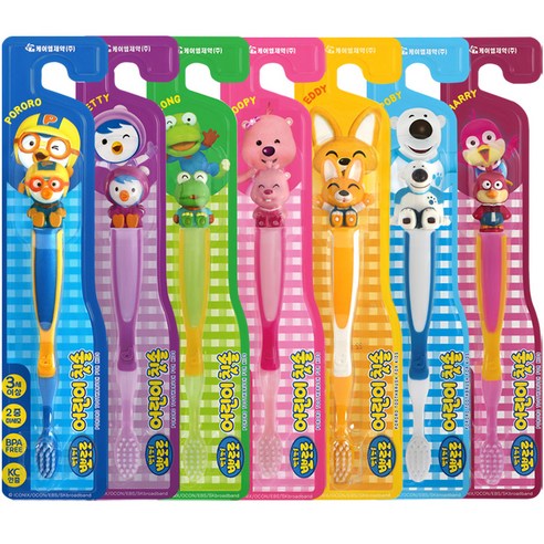   Pororo Infant Toothbrush Set 7p, Mixed Color, 1 Set, 7p