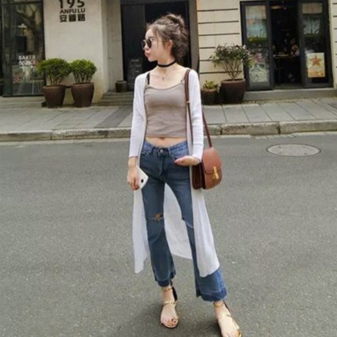 레몬소울 여성용 제니 썸머 롱 가디건