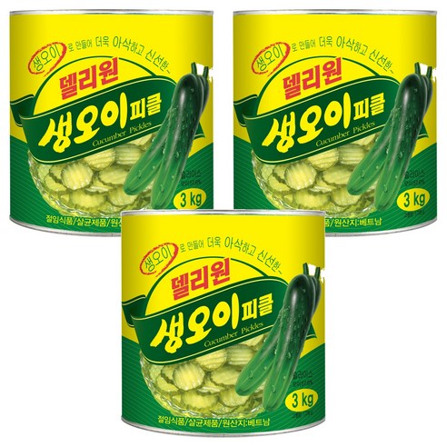 일미푸드 델리원 생 오이피클, 3kg, 3개