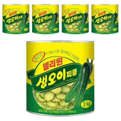 일미푸드 델리원 생 오이피클, 3kg, 5개