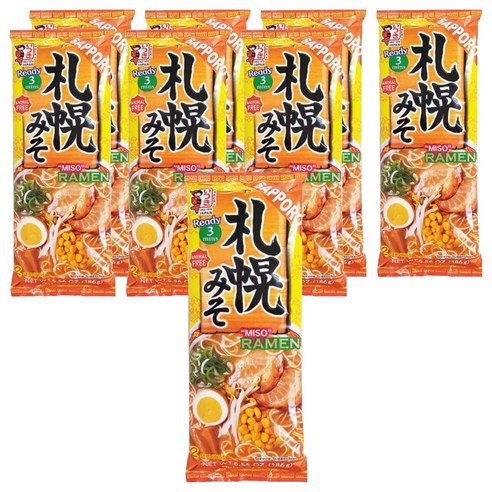 이쯔키 삿포로풍 미소 라멘 2인분 186g, 8개