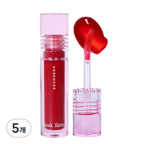 포렌코즈 속타투 립틴트, 16 봉봉, 3.1ml, 5개