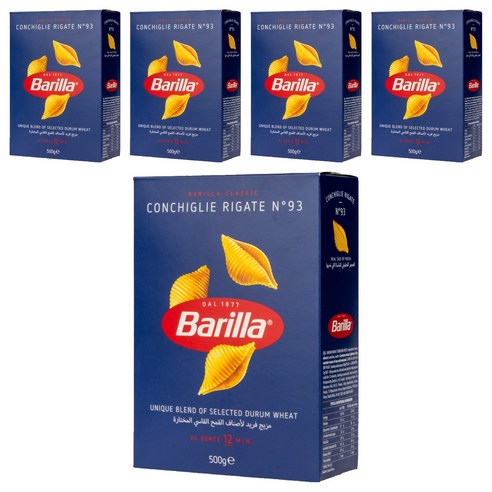 바릴라 콘킬리에 리가테, 500g, 5개