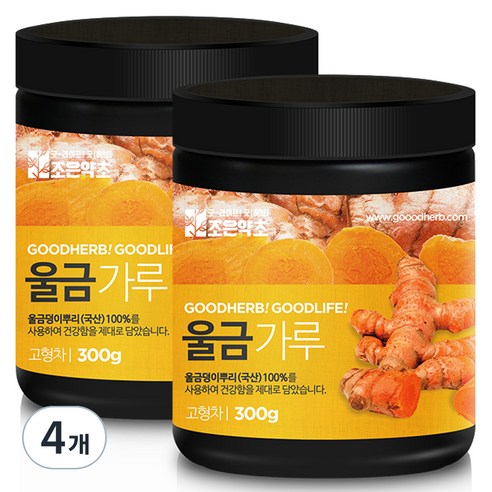 굿허브 프리미엄 울금가루, 300g, 4개