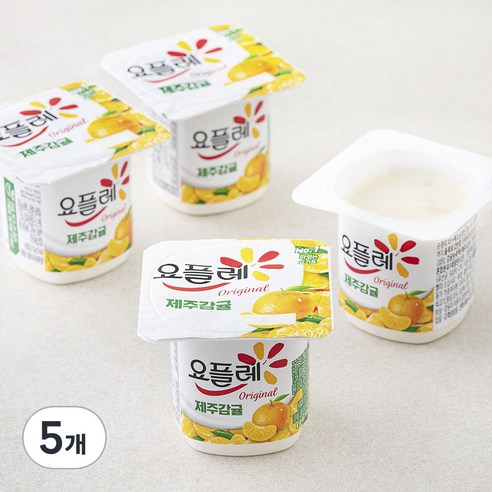 요플레 오리지널 제주감귤 4개입, 340g, 5개