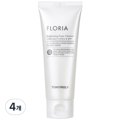 토니모리 플로리아 브라이트닝 폼 클렌저, 150ml, 4개