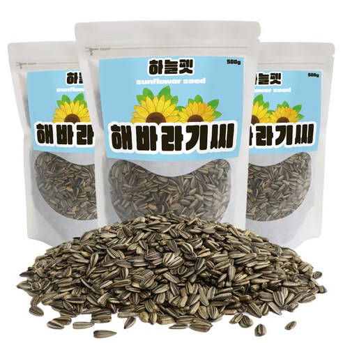 하늘펫 해바라기씨, 500g, 3개