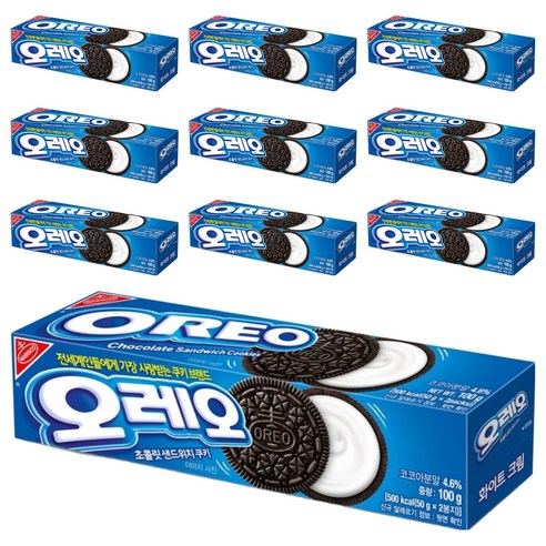 오레오 화이트 크림, 100g, 10개