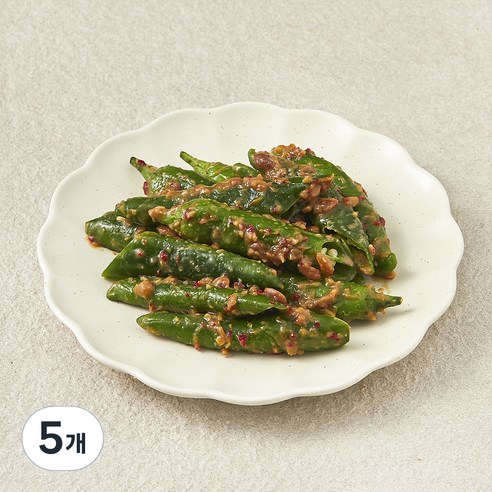 식탁위의사계 녹선 오이고추 된장무침, 120g, 5개