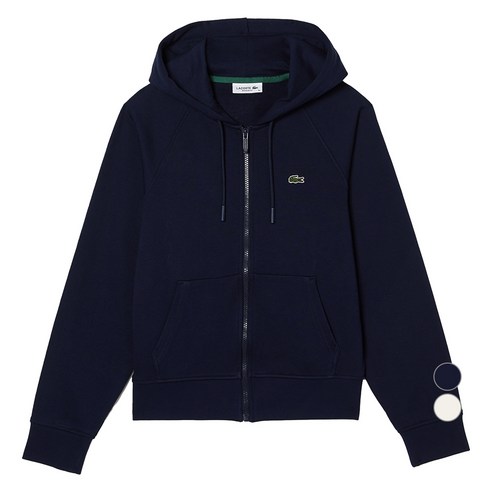 스타일과 편안함을 겸비한 라코스테 여성 에센셜 후드 집업 스웻 셔츠로 일상에 특별함을 더하세요.