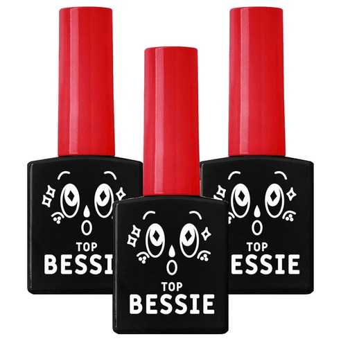 BESSIE 탑 젤, 3개, 11ml