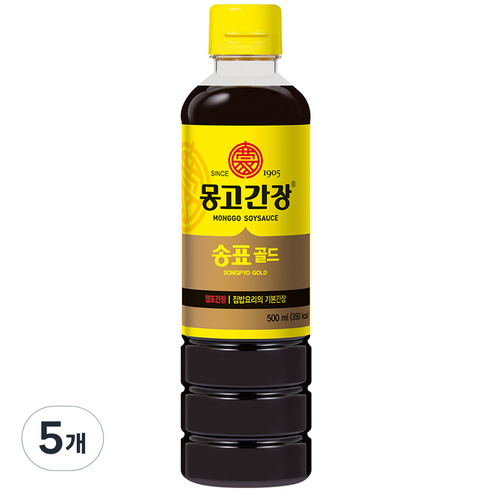 몽고간장 송표골드, 500ml, 5개