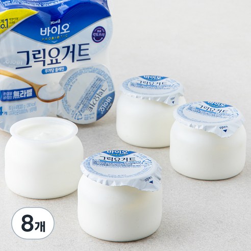 매일 바이오 그릭요거트 무가당 플레인, 320g, 8개