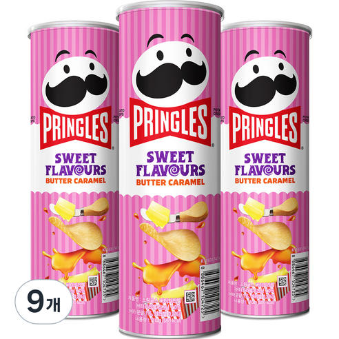 켈로그 프링글스 버터카라멜, 110g, 9개