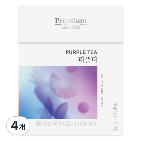 녹차원 블랜딩 허브 퍼플티, 2g, 4개, 10개입