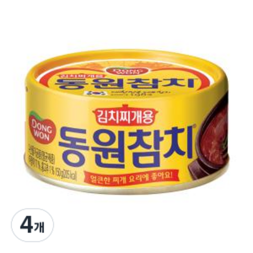 동원참치 김치찌개용, 150g, 4개
