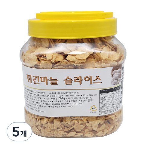 토호식품 튀긴마늘 슬라이스, 500g, 5개