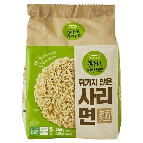 풀무원 자연건면 튀기지 않는 사리면 92g, 5개