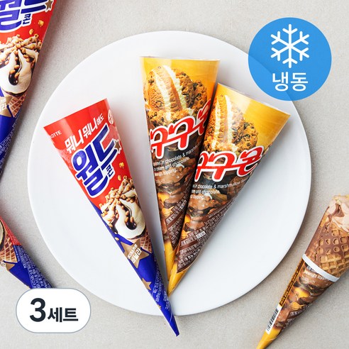 롯데웰푸드 월드콘 + 구구콘 세트 (냉동), 160ml, 1개입, 24개