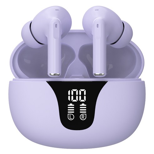 블라우풍트 AI ENC 노이즈캔슬링 LED 블루투스 5.4 커널형 이어폰, 퍼플, BLP-BE365P