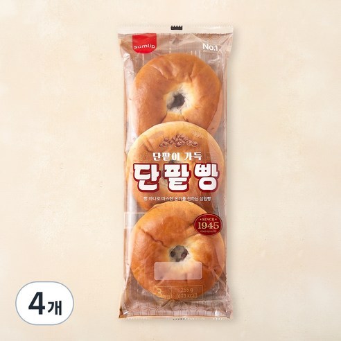 삼립 정통 단팥빵, 85g, 3개입, 4개