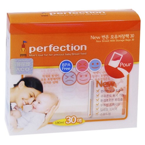 퍼펙션 2way 뉴 변온 모유저장팩 180ml, 30개입, 1개
